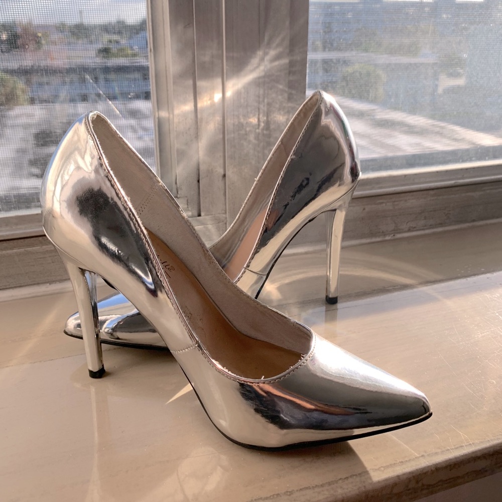 Silver High Heels